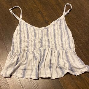 Cropped flowy tank top